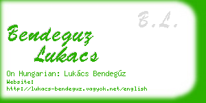 bendeguz lukacs business card